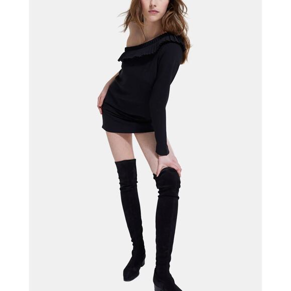 The Kooples One Shoulder Black Dress – NWT – Size Small – Crepe Mini - Picture 12 of 16